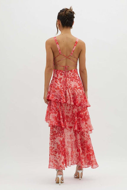 Antibes Ruffle Summer Midi Dress