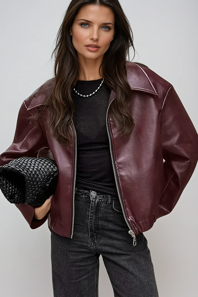 Women's Classic Faux Leather Jacket