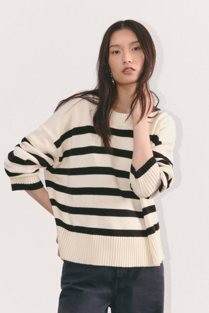 Marlowe Striped Crew Sweater