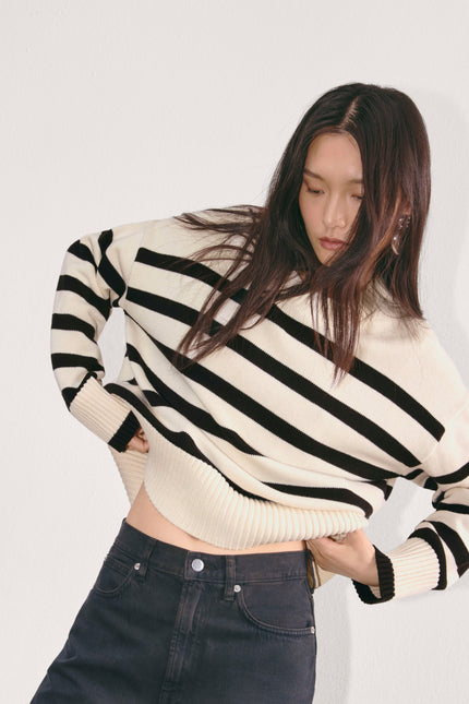 Marlowe Striped Crew Sweater