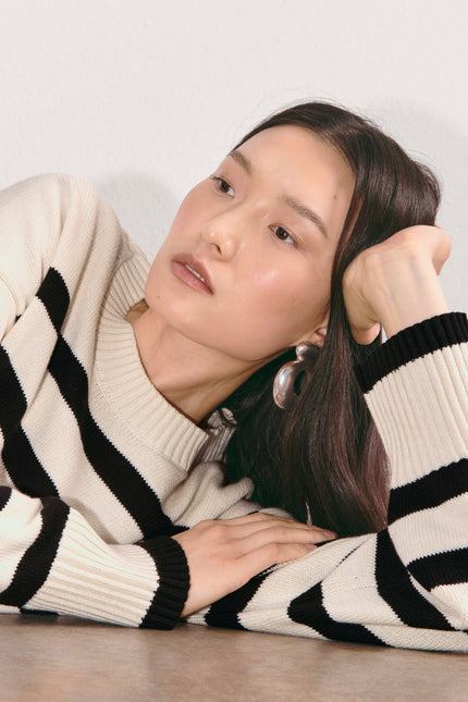 Marlowe Striped Crew Sweater